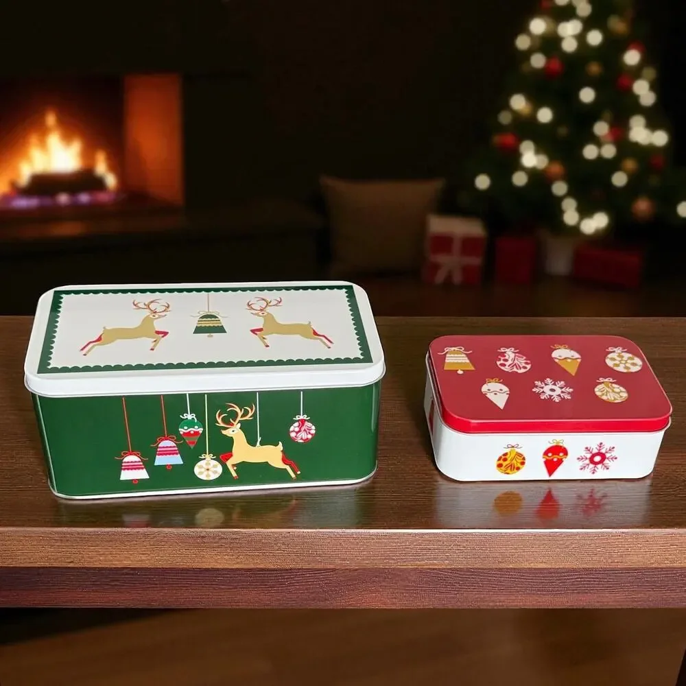IKEA VINTERFINT Set of (2) Holiday Inspired Storage Tins